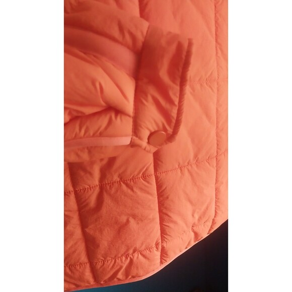 ChouYatou Orange Quilted Hooded Oversized Jacket Small - Picture 6 of 8